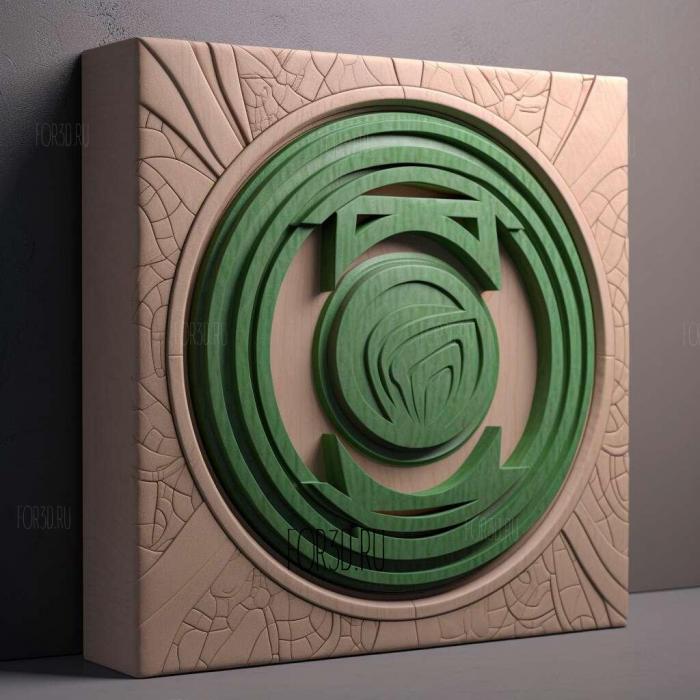 Green Lantern The Animated Series series 3 stl model for CNC
